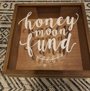 Wood "Honeymoon Fund" box